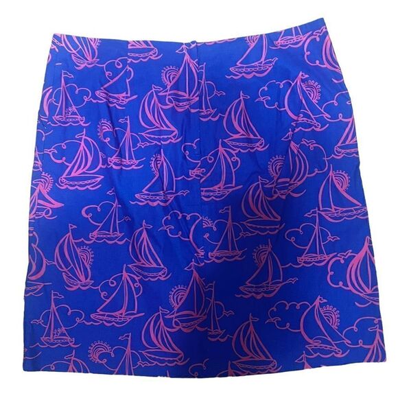 Lilly Pulitzer First Mate Sailboat Print Karlo Skirt - 2 - Picture 4 of 7